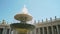 Panoramic St. Peter`s Basilica and fountain. Vatican City, Rome, Italy 4k