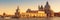 Panoramic sunny view of Venice, Italy