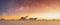 Panoramic sunrise sky and starry sky at dawn, Summer sky background