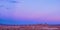 Panoramic sunset over desert pinnacles