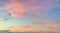 Panoramic  Sunset  Sunrise Sundown Sky with gentle colorful clouds