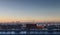 Panoramic sunset view of Brussels downtown Marolles from Place Poelaertplein plaza, Brussels, Belgium