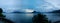 Panoramic sunset view on Lake Atitlan in Guatemala