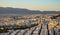 Panoramic sunset view of metropolitan Athens, Greece, with northern residential quarters seen from Lycabettus hill