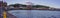 Panoramic sunset view of the town of Oban