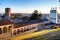 Panoramic sunset view of Udine city from the casle, Friuli Venezia Giulia, Italy