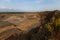 Panoramic survey of a quarry for the extraction of natural stone in Russia