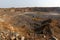 Panoramic survey of a quarry for the extraction of natural stone in Russia