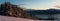 Panoramic Swiss winter landscape