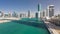 Panoramic timelapse hyperlapse view of business bay and downtown area of Dubai