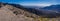 Panoramic from the top of Chaiten volcano in patagonia, Chile