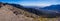 Panoramic from the top of Chaiten volcano in patagonia, Chile. D