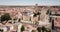 Panoramic top view of historical center of ancient town Avila, Spain