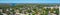 Panoramic top view lakeside area along Kimball Avenue near downtown Grapevine, Texas, USA