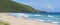 Panoramic tropical Caribbean beach