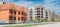 Panoramic urban upscale neighborhood with completed and under construction condos near Dallas