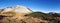 Panoramic of Urkiola Natural Park with Anboto mountain at sunset