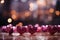 Panoramic Valentines backdrop vivacious magenta, pink red hearts, and glistening bokeh allure