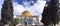 A panoramic veiw of Jerusalem showing the Dome of the Rock