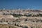 A panoramic veiw of Jerusalem showing the Dome of the Rock