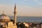 Panoramic veiw of Marmara sea and mosque in Istanbul, Turkey