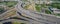 Panoramic vertical aerial view interstate 69 highway downtown Ho