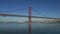 Panoramic View on the 25 de Abril Bridge in Lisbon