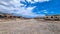 Panoramic view on the abandoned leper village of Sanatorio de Abona near Abades beach, east coast Tenerife Spain. Pueblo fantasma