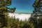 Panoramic view above the clouds