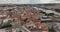 Panoramic view from above on the Prague center. Aerial Prague city. view from drone on the cityscape of Prague, flight