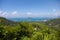 Panoramic view above Victoria city, Seychelles