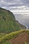 A Panoramic view of Achadas da Cruz on the west coast of Madeiram, seen from the Miradouro do Ponta da Ladeira viewpoint