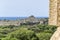 Panoramic view of the acropolis of selinunte and the mediterranean background