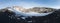 Panoramic view across the crater at the top of Kilimanjaro taken from close to Stella Point