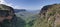 Panoramic view across the Jamison Valley, Blue Mou