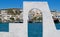 Panoramic view of Adamas village on Milos island