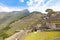 Panoramic view of the agricultural terraces of Machu Picchu