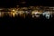 Panoramic view on Akureyri city at night