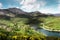 Panoramic view from the Alba de los CardaÃ±os viewpoint. Town of Alba de los CardaÃ±os. Palentina Mountain.