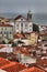 Panoramic view of Alfama district in Lisbon