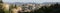 Panoramic view of Alhambra fortress in Granada