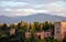 Panoramic view of Alhambra palace, Granada, Spain