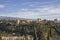 Panoramic view of Alhambra Palace from San Nicolas viewpoint (Granada, Spain)