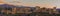 Panoramic view of Alhambra Palace from San Nicolas viewpoint sunset (Granada, Spain)