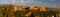 Panoramic view of Alhambra palace at sunset Granada - Andalusia, Spain, viewed from Mirador San Nicolas.