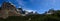 A panoramic view along the pathway leading up the French Valley in Torres del Paine National Park, Patagonia