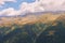 Panoramic view of alpine mountains, Bellwald, Valais, switzerland