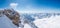 Panoramic view of Alps mountain range at Zugspitze