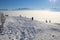 Panoramic view of the alps in winter. Austria, Europe.