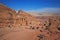 Panoramic view of Ancient Ad Deir Monastery in Petra, Jordan